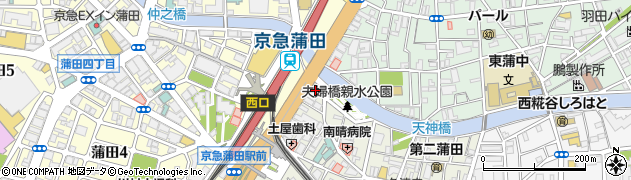 東日本銀行蒲田支店 ＡＴＭ周辺の地図
