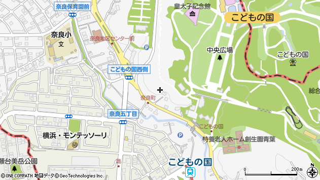 〒227-0036 神奈川県横浜市青葉区奈良町の地図