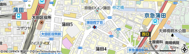 蒲田４周辺の地図