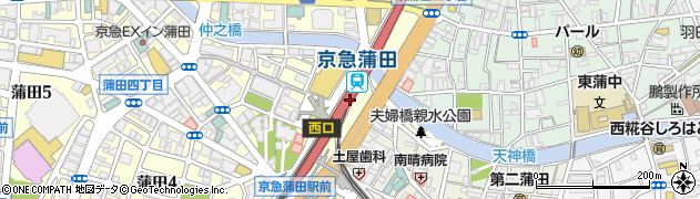 京急ストア蒲田店周辺の地図