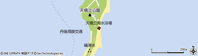 天橋立海水浴場周辺の地図
