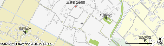 千葉県東金市三浦名周辺の地図