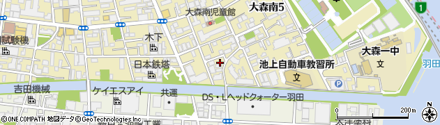 東京都大田区大森南2丁目25周辺の地図