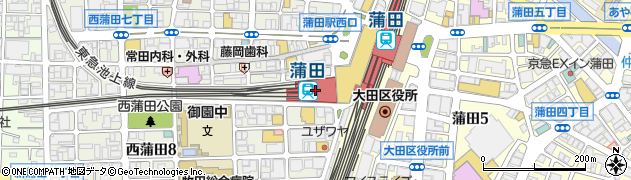 東急プラザ蒲田周辺の地図