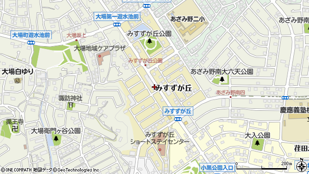 〒225-0016 神奈川県横浜市青葉区みすずが丘の地図