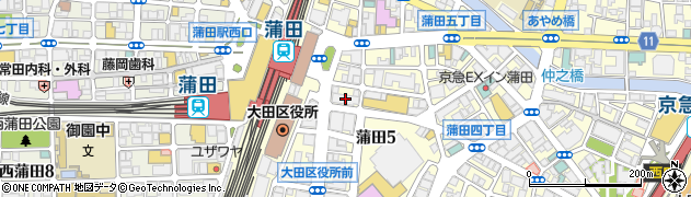 全労済東京推進本部共済ショップ蒲田店周辺の地図