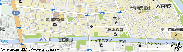 東京都大田区大森南2丁目周辺の地図