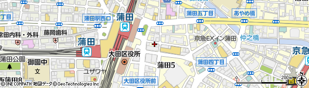 すずめのおやど 蒲田店周辺の地図
