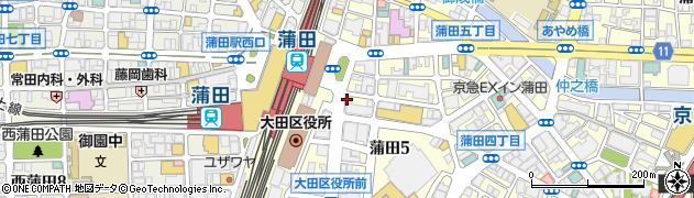蒲田駅東口クリニック周辺の地図