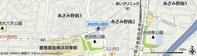赤田西公園前周辺の地図