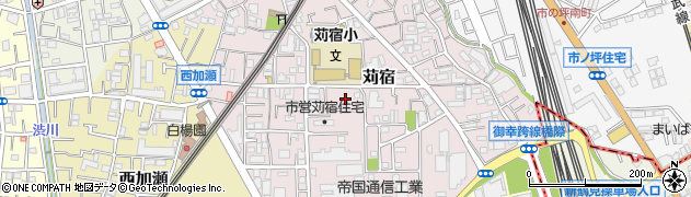 神奈川県川崎市中原区苅宿35周辺の地図