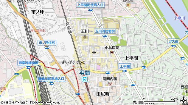 〒211-0015 神奈川県川崎市中原区北谷町の地図