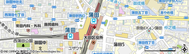 銀座ハゲ天 蒲田店周辺の地図