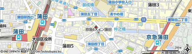 松屋 蒲田東口店周辺の地図