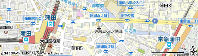 吉野家 蒲田東口店周辺の地図