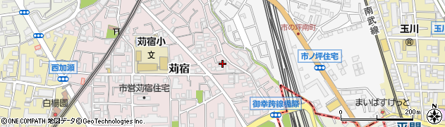 神奈川県川崎市中原区苅宿11周辺の地図