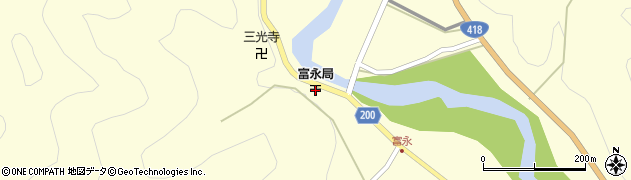 美山富永郵便局 ＡＴＭ周辺の地図