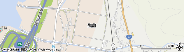 福井県若狭町（三方上中郡）生倉周辺の地図