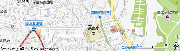 奈良小学校前周辺の地図