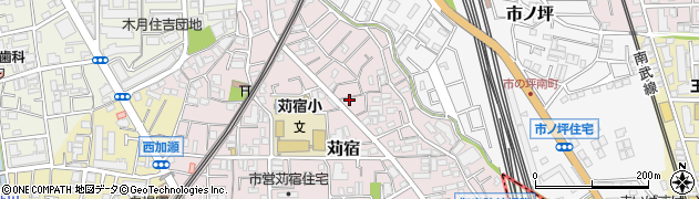 神奈川県川崎市中原区苅宿13周辺の地図