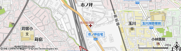 神奈川県川崎市中原区市ノ坪604周辺の地図