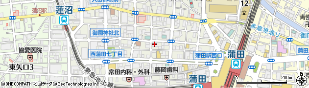 ランドリーハウス蒲田店周辺の地図