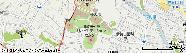 川崎市　中央療育センター周辺の地図