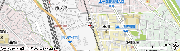 神奈川県川崎市中原区市ノ坪702周辺の地図