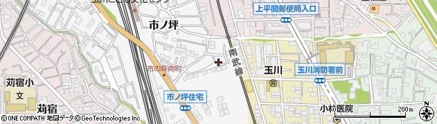 神奈川県川崎市中原区市ノ坪690周辺の地図