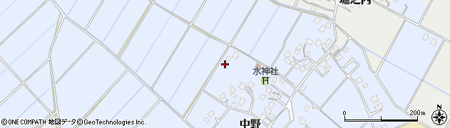 千葉県東金市中野周辺の地図