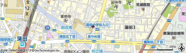 東京都大田区蒲田周辺の地図