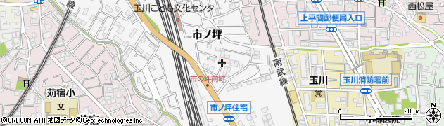 神奈川県川崎市中原区市ノ坪665周辺の地図