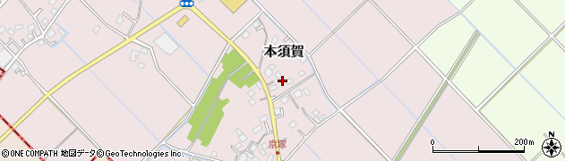 千葉県山武市本須賀2201周辺の地図