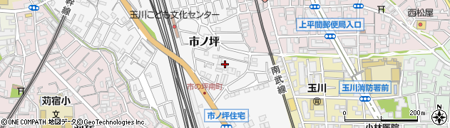 神奈川県川崎市中原区市ノ坪664周辺の地図