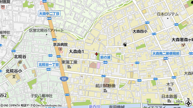 〒143-0013 東京都大田区大森南の地図