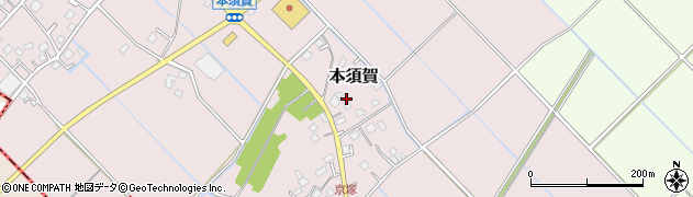 千葉県山武市本須賀2198周辺の地図