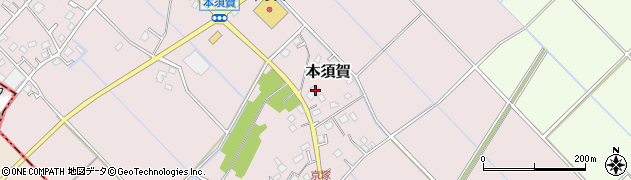 千葉県山武市本須賀2193周辺の地図
