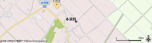 千葉県山武市本須賀4595周辺の地図