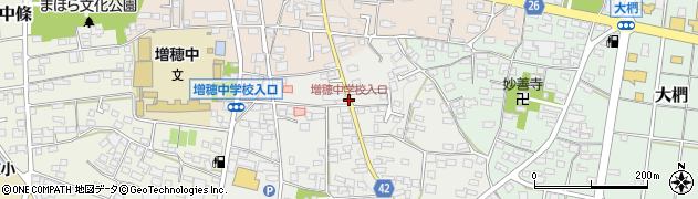 増穂中学校周辺の地図