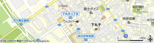 東京都大田区下丸子2丁目15周辺の地図