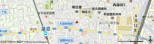 東京都大田区西蒲田6丁目23周辺の地図