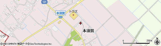 千葉県山武市本須賀2185周辺の地図