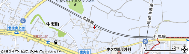 千葉県千葉市中央区生実町2485周辺の地図