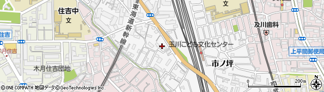 神奈川県川崎市中原区市ノ坪522周辺の地図