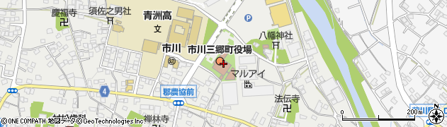 市川三郷町役場周辺の地図