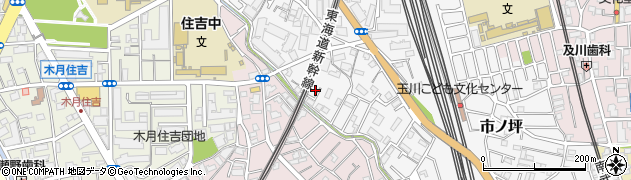 神奈川県川崎市中原区市ノ坪346周辺の地図