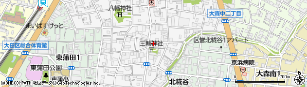 東京都大田区大森中3丁目周辺の地図