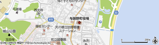 京都府与謝郡与謝野町周辺の地図