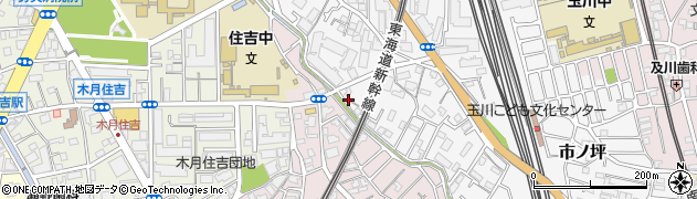 神奈川県川崎市中原区市ノ坪337周辺の地図