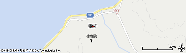 京都府宮津市獅子周辺の地図
